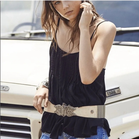 Auguste The Label Pleated Mini Dress Blouse Tunic Top Crochet High Low US 2 - Picture 13 of 13